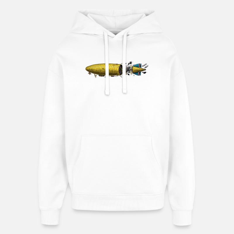 Vol jaune Aventure - Sweat à capuche unisexe Stanley/Stella Oversized - blanc