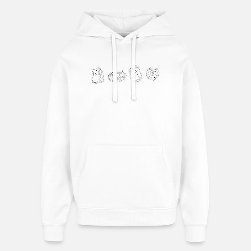 Hérisson hérisson hérisson - Sweat à capuche unisexe Stanley/Stella Oversized - blanc