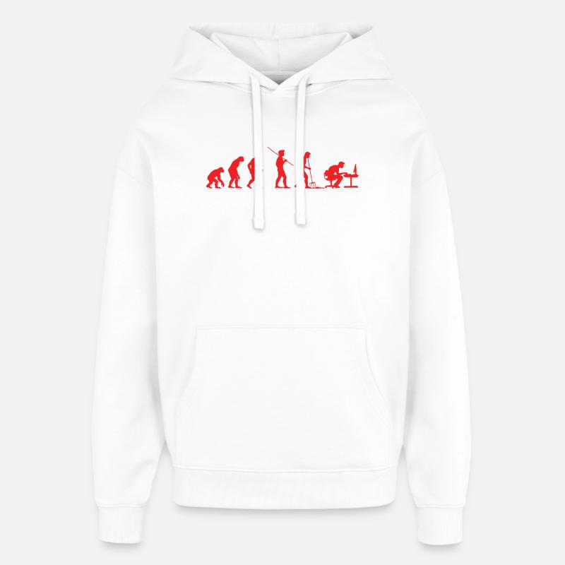 Evolution Gamer | Computer Freak Nerd PC - Oversized Unisex Hoodie von Stanley/Stella - Weiß