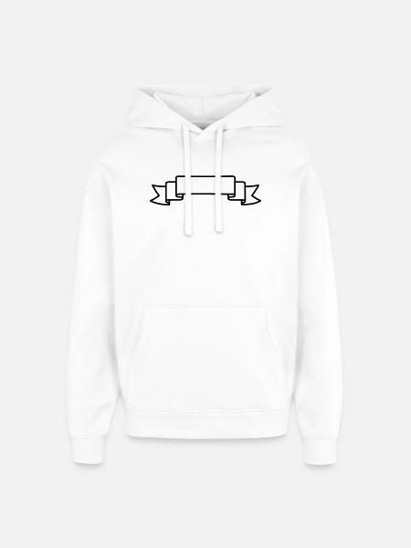Nameplate pennant bow - Oversized Unisex Hoodie by Stanley/Stella - white