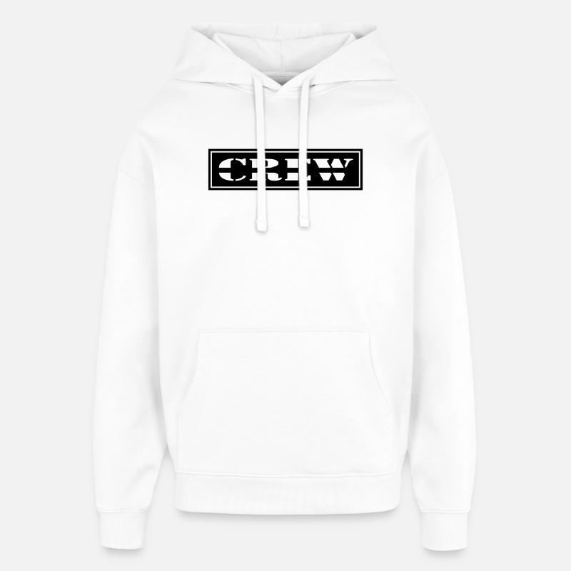 Crew Design im Patch Format - Oversized Unisex Hoodie von Stanley/Stella - Weiß