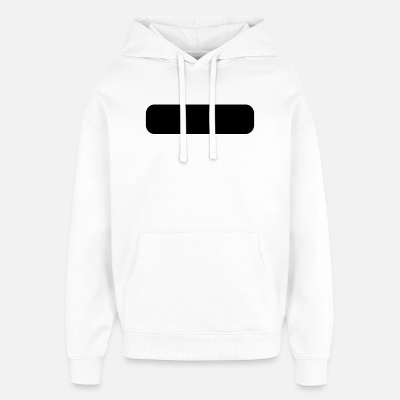 Rectangle arrondi - Sweat à capuche unisexe Stanley/Stella Oversized - blanc