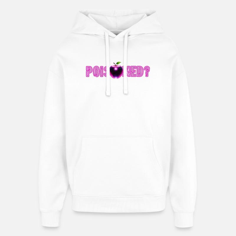 Neon Apple with glitter effect - Oversized Unisex Hoodie by Stanley/Stella - white