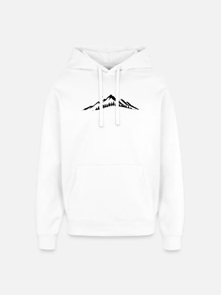 Mountain horizon - Oversized Unisex Hoodie by Stanley/Stella - white