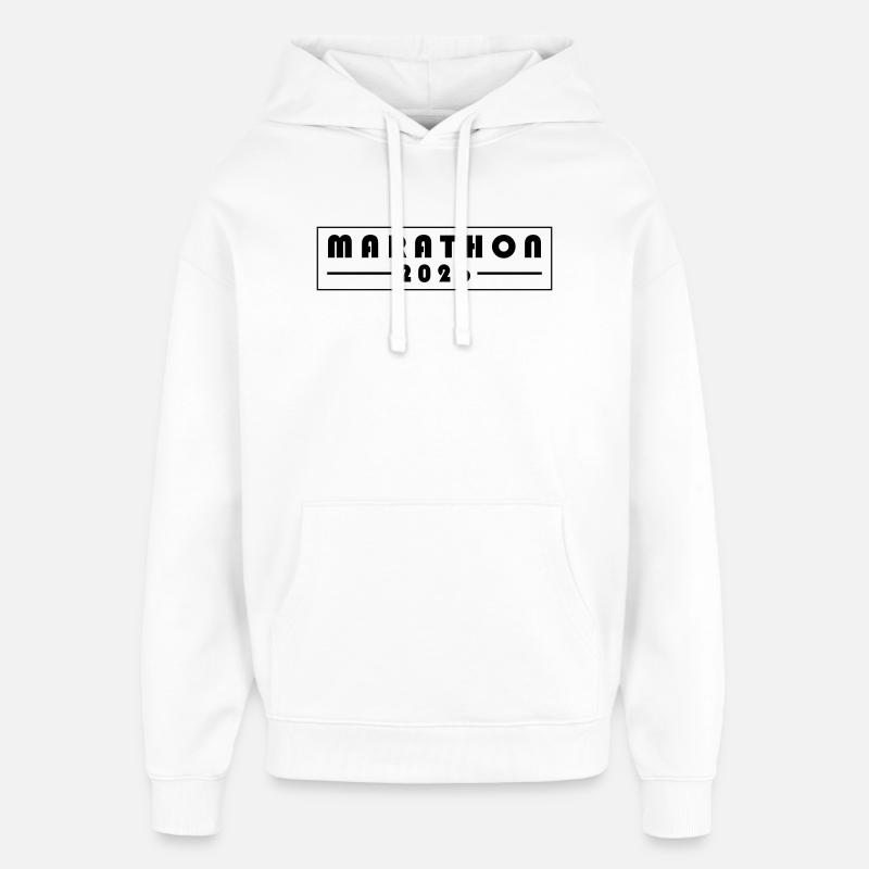 Marathon 2026 - Sweat à capuche unisexe Stanley/Stella Oversized - blanc