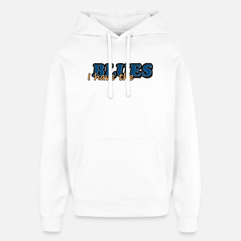 J’AI LE BLUES - Sweat à capuche unisexe Stanley/Stella Oversized - blanc