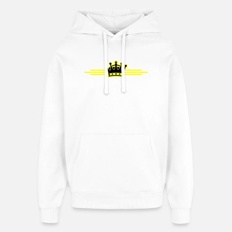Krone Linie - Oversized Unisex Hoodie von Stanley/Stella - Weiß