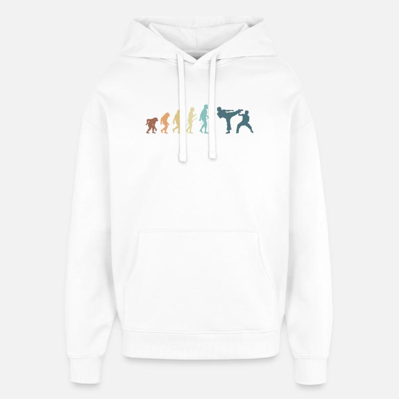 Arts martiaux Evolution Karate MMA Fighter - Sweat à capuche unisexe Stanley/Stella Oversized - blanc