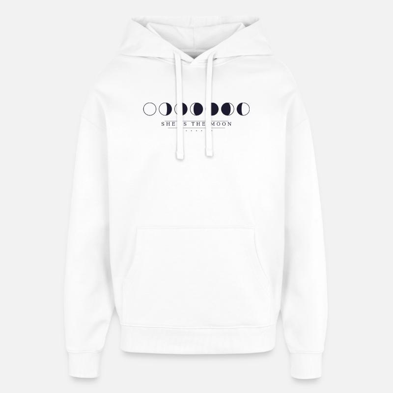 She is the moon - Oversized Unisex Hoodie von Stanley/Stella - Weiß