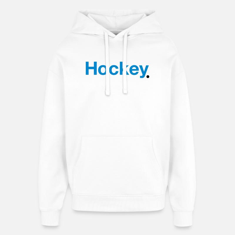 Hockey - Oversized Unisex Hoodie by Stanley/Stella - white