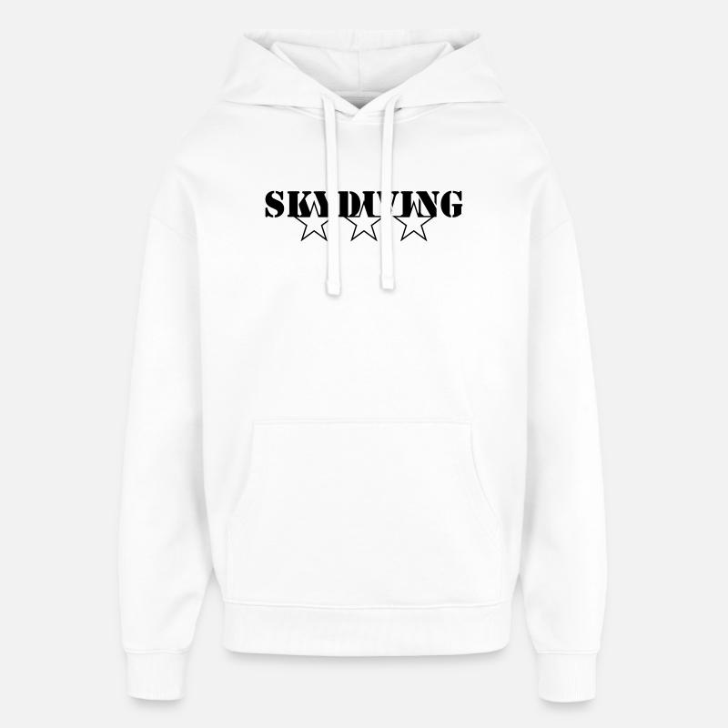 Skydiving - Sweat à capuche unisexe Stanley/Stella Oversized - blanc