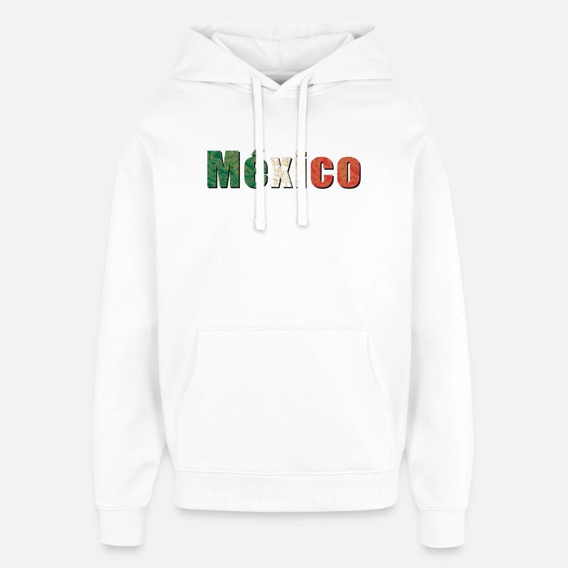 México - Oversized Unisex Hoodie von Stanley/Stella - Weiß
