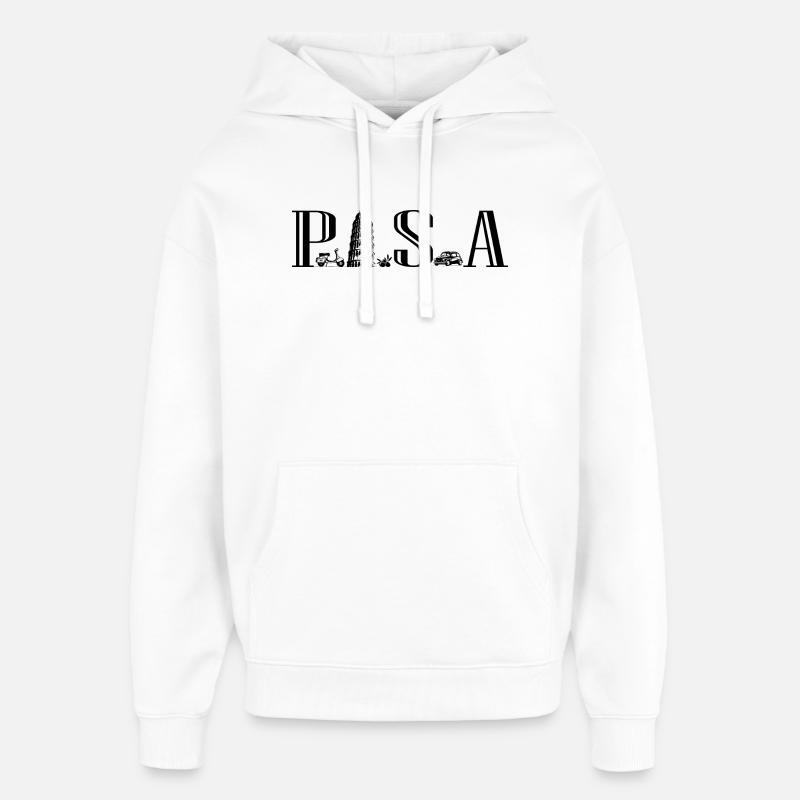 La tour de Pise - Sweat à capuche unisexe Stanley/Stella Oversized - blanc
