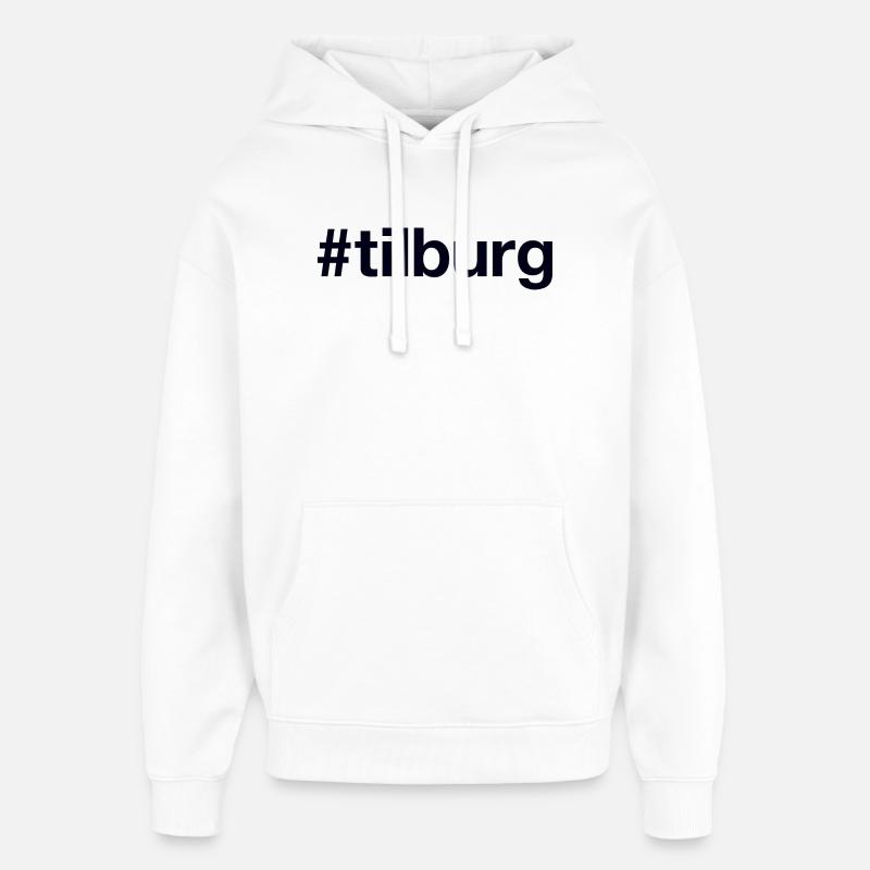 TILBURG, Pays-Bas, Pays-Bas - Sweat à capuche unisexe Stanley/Stella Oversized - blanc