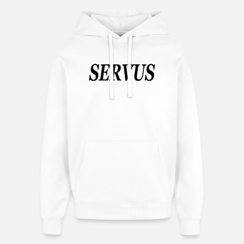 Servus Begrüßung Hallo - Oversized Unisex Hoodie von Stanley/Stella - Weiß