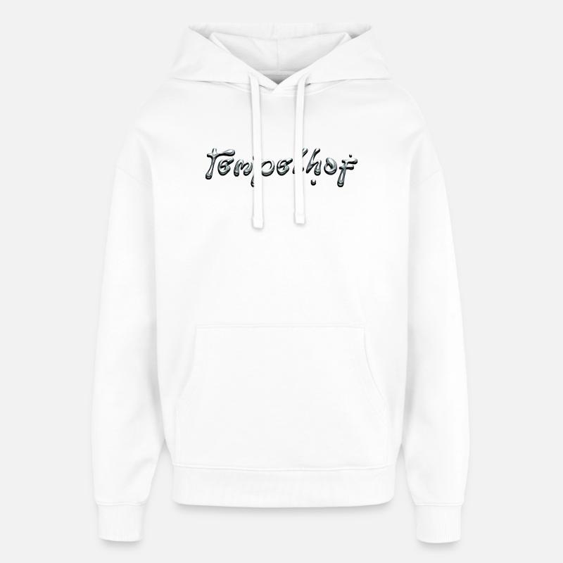 Typographie Tempelhof Liquid Chrome - Sweat à capuche unisexe Stanley/Stella Oversized - blanc