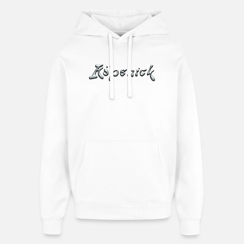 Typographie Köpenick Liquid Chrome - Sweat à capuche unisexe Stanley/Stella Oversized - blanc