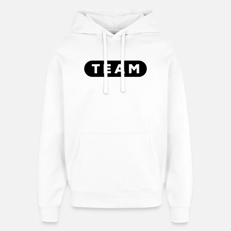 team_01 - Sweat à capuche unisexe Stanley/Stella Oversized - blanc