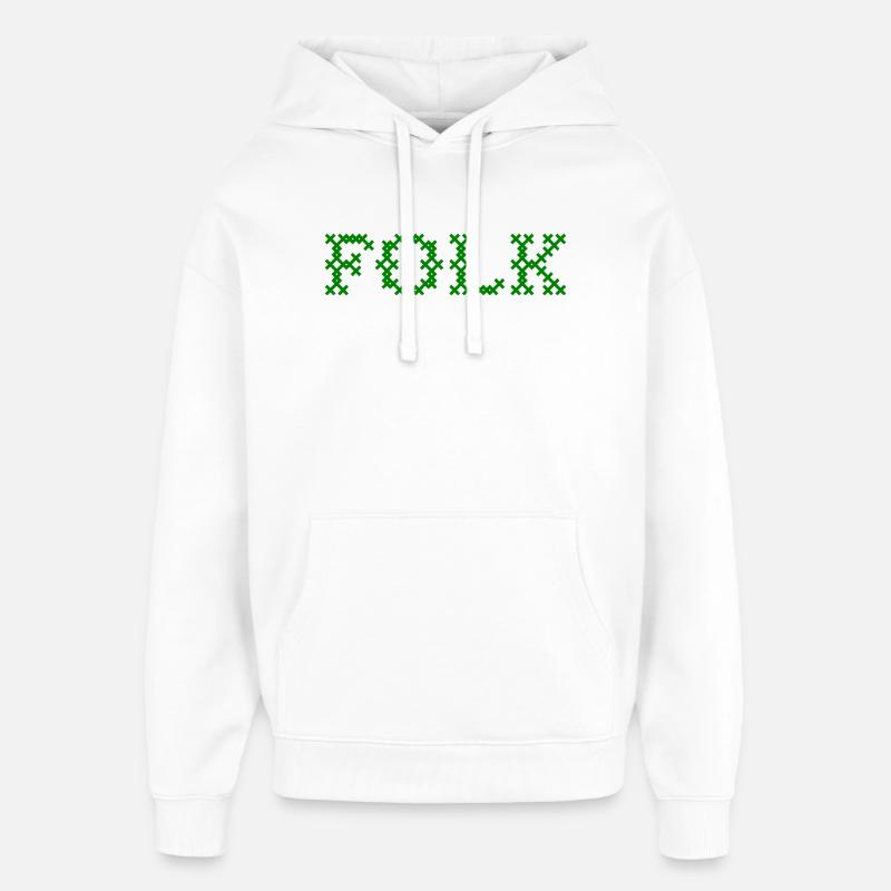 Folklore populaire - Sweat à capuche unisexe Stanley/Stella Oversized - blanc