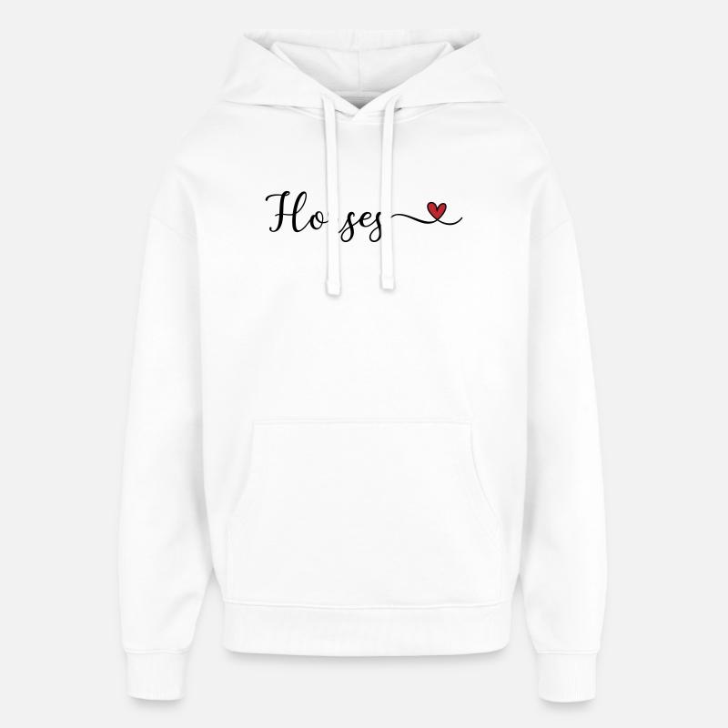 Chevaux - Sweat à capuche unisexe Stanley/Stella Oversized - blanc