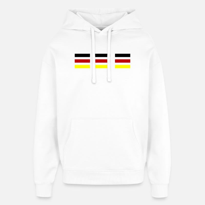 Drapeau Allemagne - Sweat à capuche unisexe Stanley/Stella Oversized - blanc