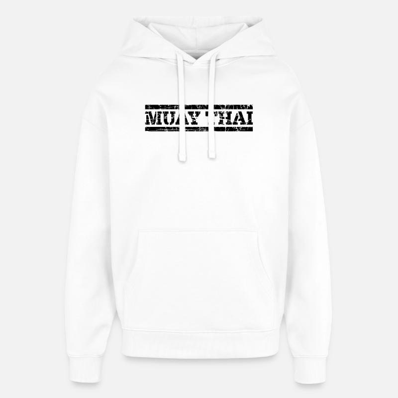Muay Thaï - Sweat à capuche unisexe Stanley/Stella Oversized - blanc