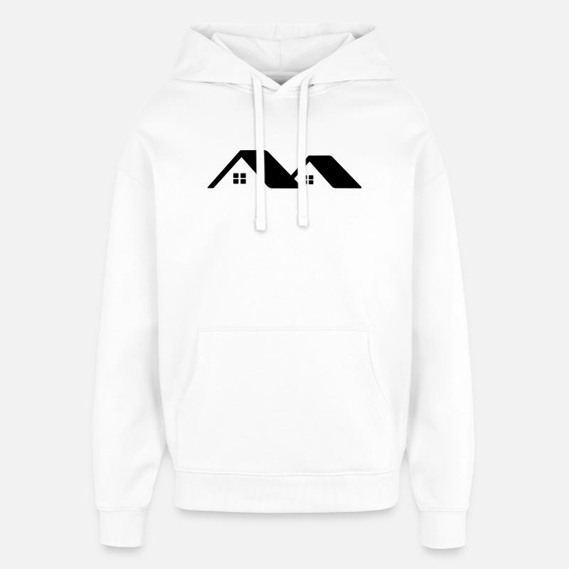 Chalets sur le toit - Sweat à capuche unisexe Stanley/Stella Oversized - blanc