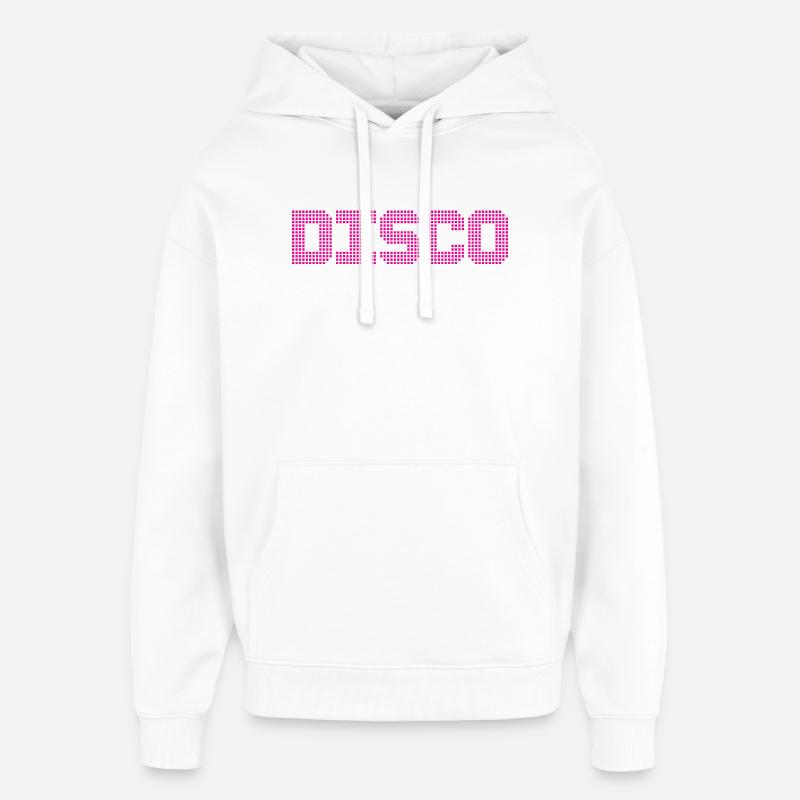 DISCOTHÈQUE - Sweat à capuche unisexe Stanley/Stella Oversized - blanc