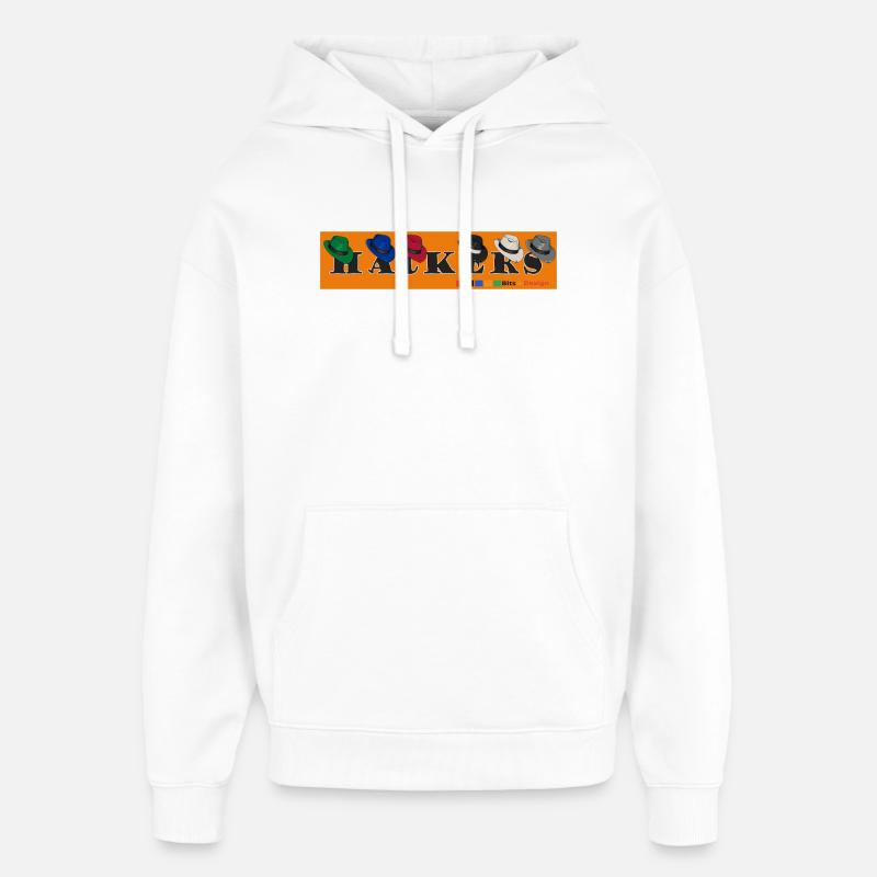 Hackers Logo Retro Design - Oversized Unisex Hoodie von Stanley/Stella - Weiß