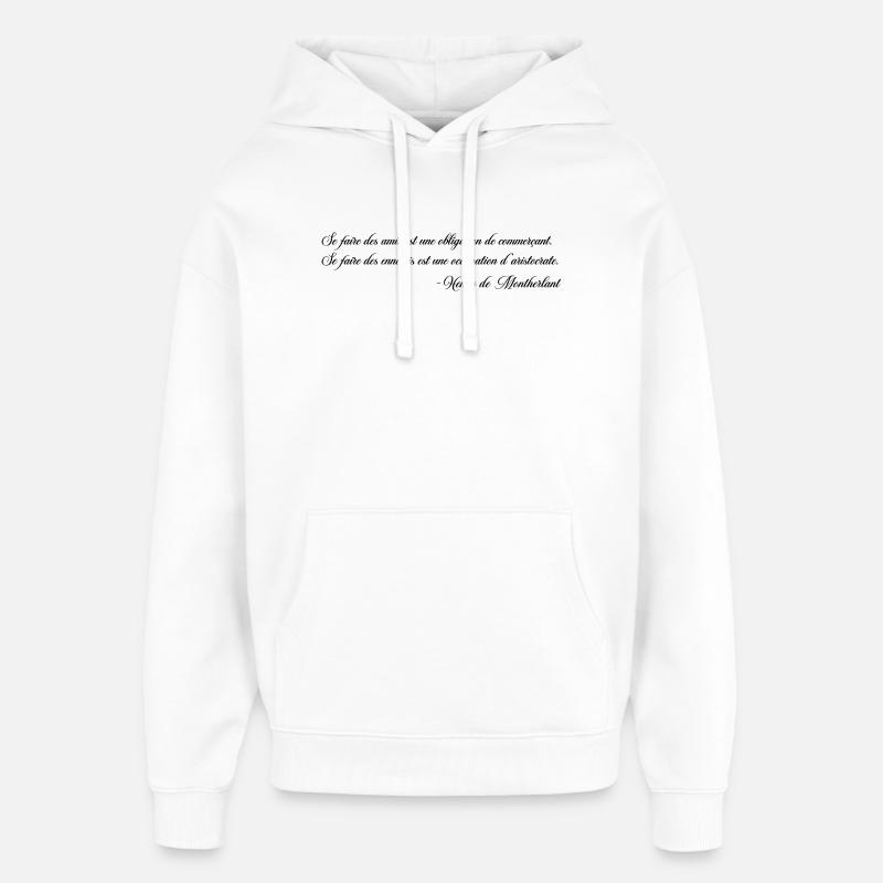Making Enemies - Montherlant - Oversized Unisex Hoodie by Stanley/Stella - white