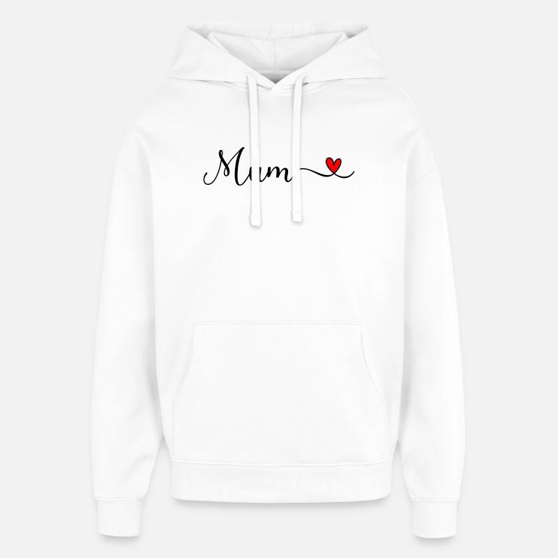 maman - Sweat à capuche unisexe Stanley/Stella Oversized - blanc