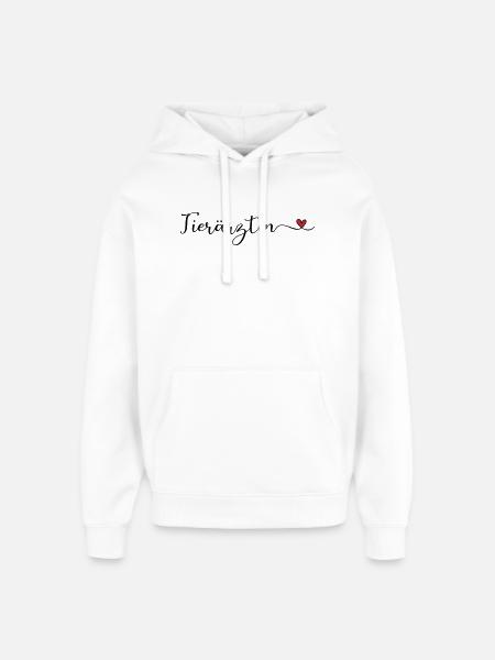 Tierärztin Design mit Herz - Oversized Unisex Hoodie von Stanley/Stella - Weiß