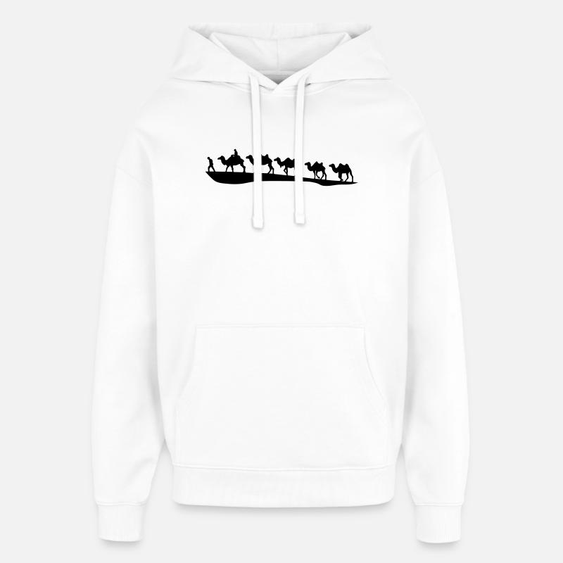 Karawane - Oversized Unisex Hoodie von Stanley/Stella - Weiß