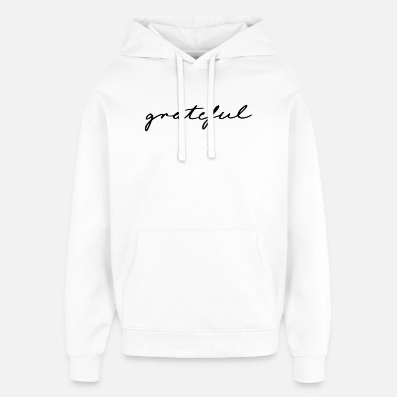 Reconnaissant - Sweat à capuche unisexe Stanley/Stella Oversized - blanc