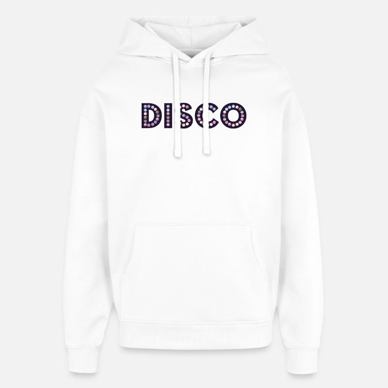 Discothèque - Sweat à capuche unisexe Stanley/Stella Oversized - blanc