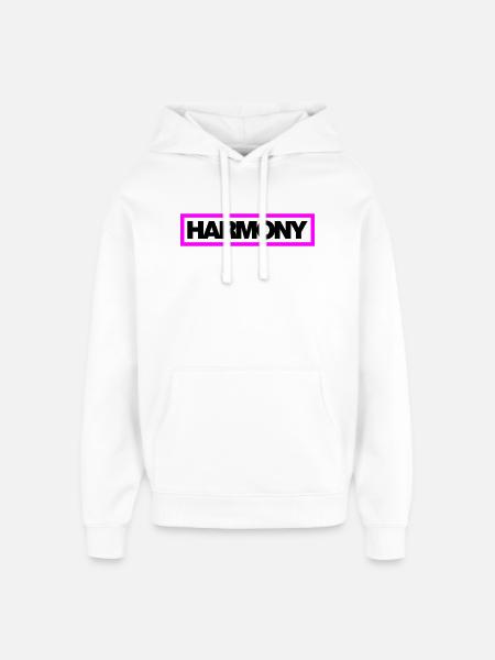 Typo HARMONY Kontur 2C - Oversized Unisex Hoodie von Stanley/Stella - Weiß
