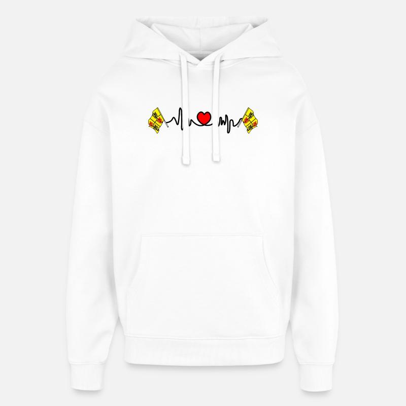 Cardio cardio pour le Hainaut Belgique - Sweat à capuche unisexe Stanley/Stella Oversized - blanc