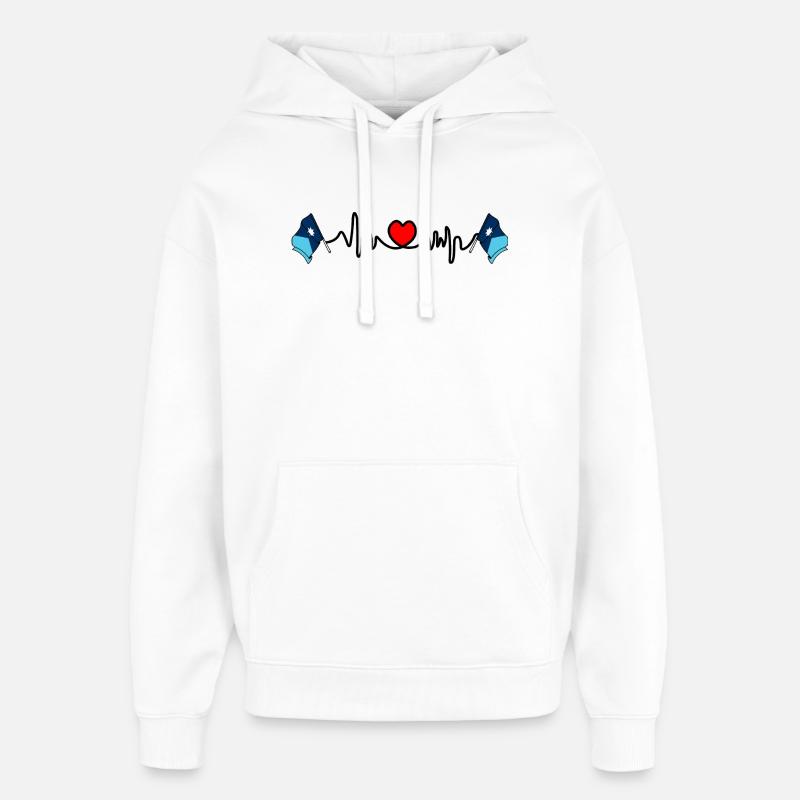 Cardio de fréquence cardiaque pour Minnesota - Sweat à capuche unisexe Stanley/Stella Oversized - blanc
