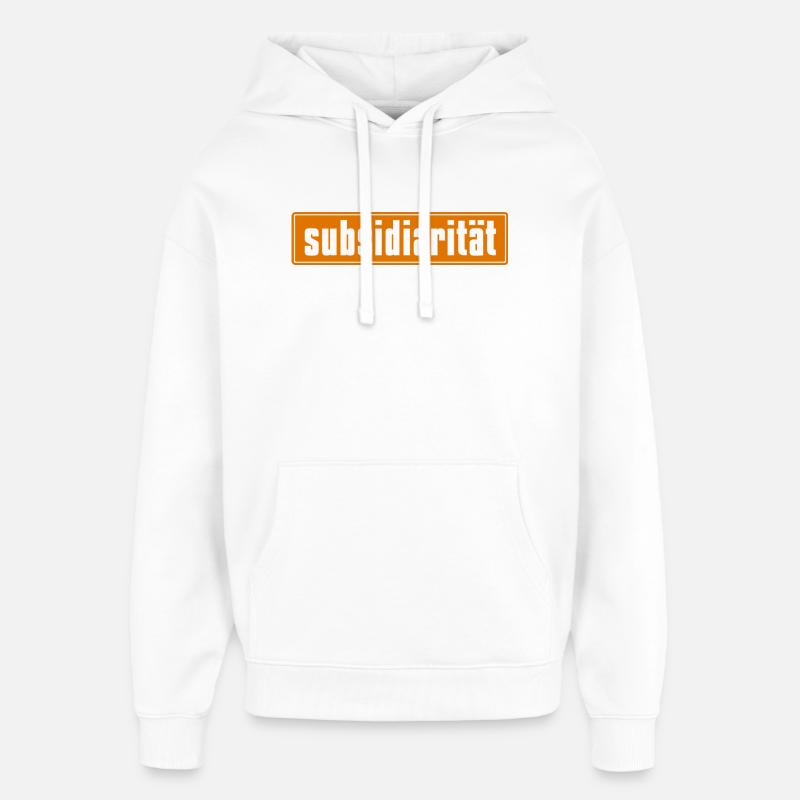 Abstrakte Farbexplosion auf Leinwand - Oversized Unisex Hoodie von Stanley/Stella - Weiß