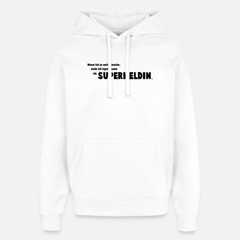 Super-héroïne - Sweat à capuche unisexe Stanley/Stella Oversized - blanc