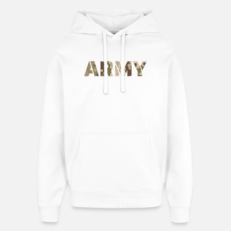ARMY NL Desert NFP - Sweat à capuche unisexe Stanley/Stella Oversized - blanc