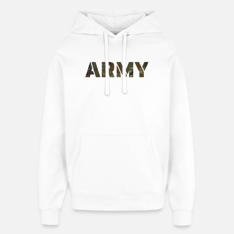 CAMOUFLAGE ARMY DE Flecktarn - Sweat à capuche unisexe Stanley/Stella Oversized - blanc
