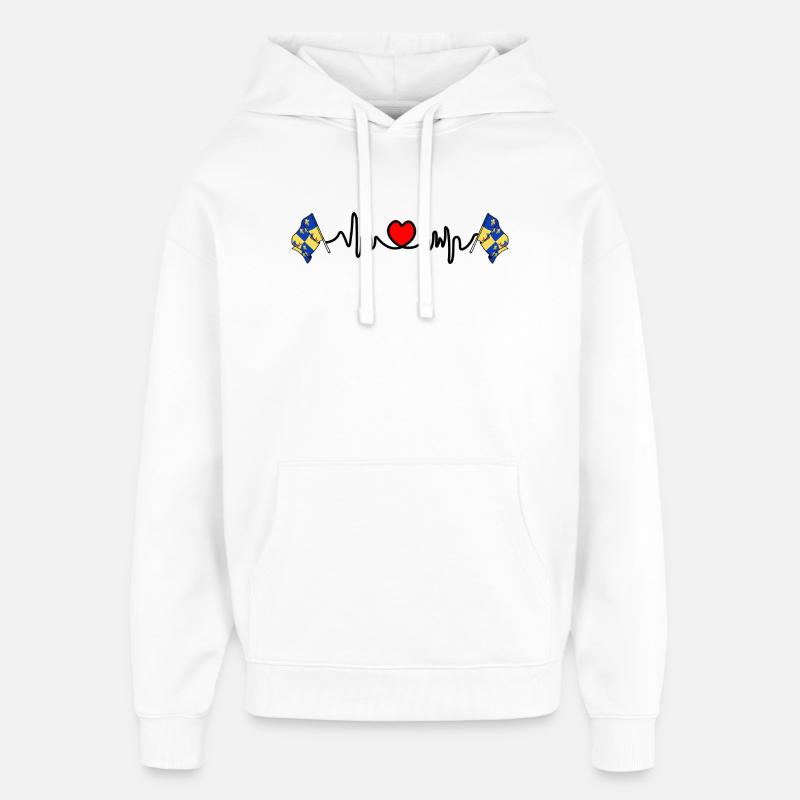 Dauphiné-Herzfrequenz - Oversized Unisex Hoodie von Stanley/Stella - Weiß