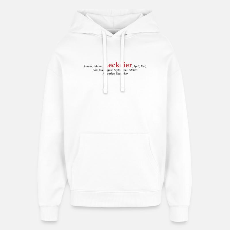 Leck Eier - Oversized Unisex Hoodie von Stanley/Stella - Weiß