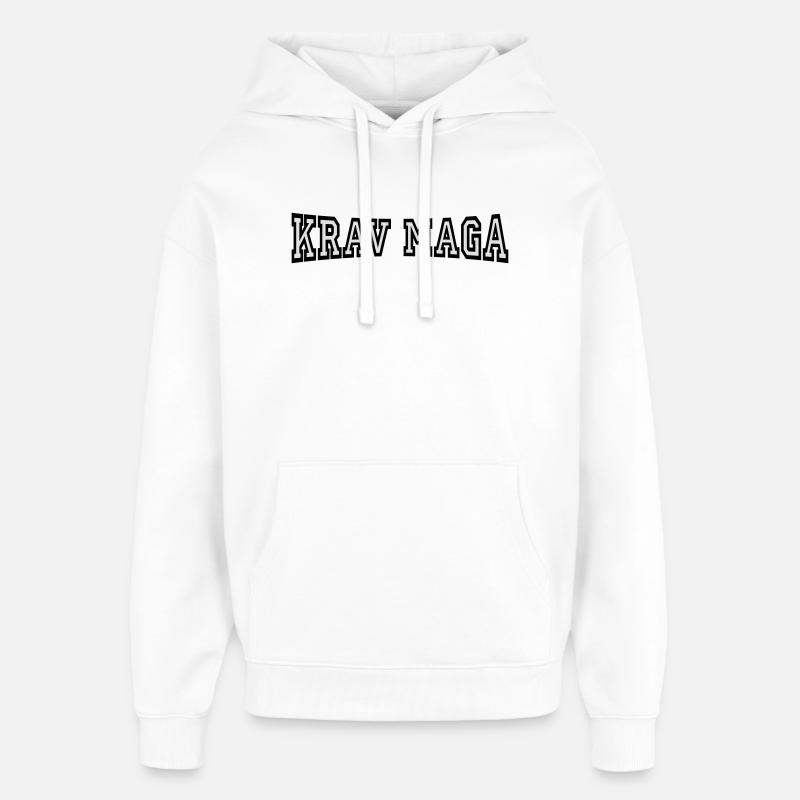 Krav Maga - Sweat à capuche unisexe Stanley/Stella Oversized - blanc