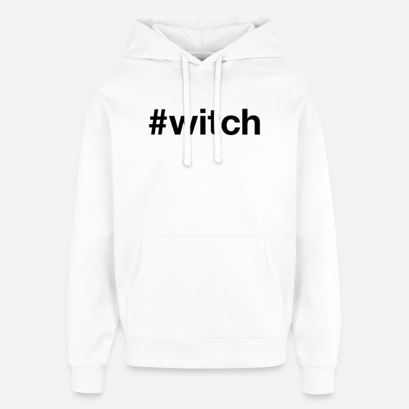 WITCH Spooky Hexe Halloween - Sweat à capuche unisexe Stanley/Stella Oversized - blanc