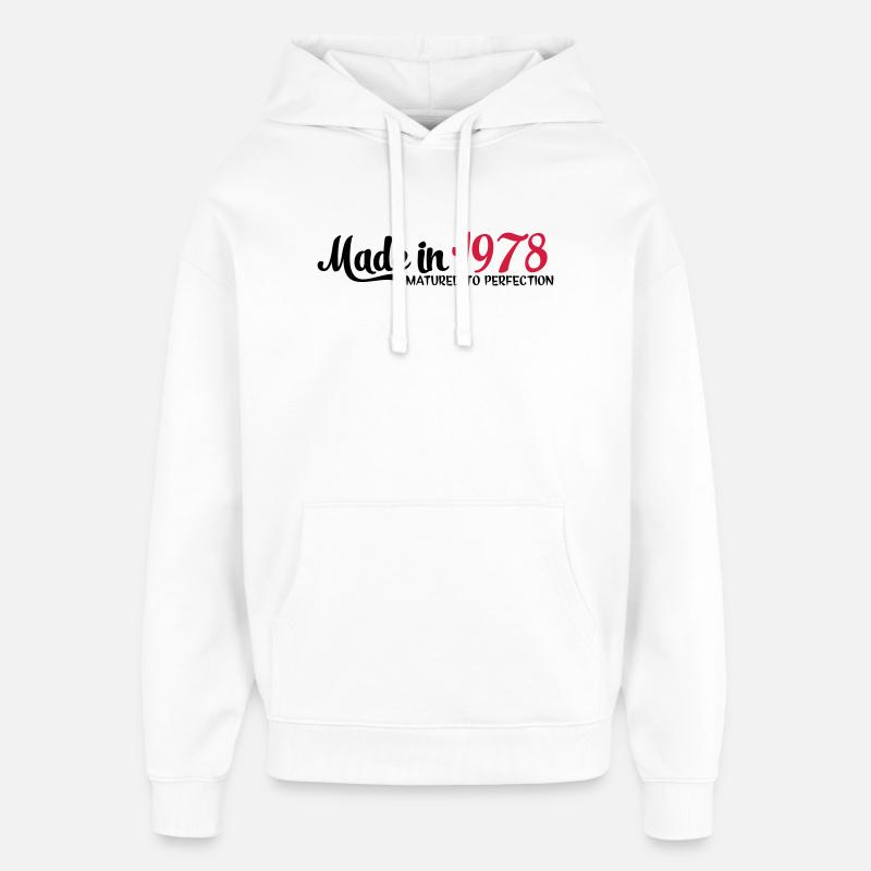 1978 - Oversized Unisex Hoodie von Stanley/Stella - Weiß