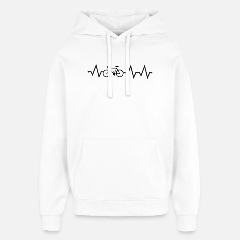 Vélo Est Ma vie - Sweat à capuche unisexe Stanley/Stella Oversized - blanc