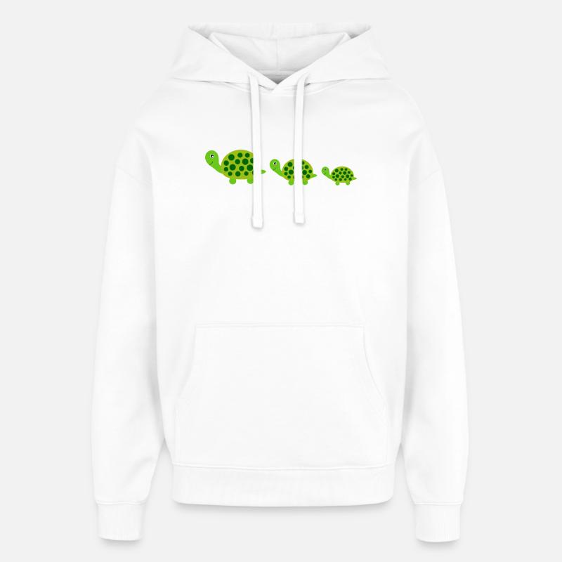 Turtle Turtles - Oversized Unisex Hoodie by Stanley/Stella - white