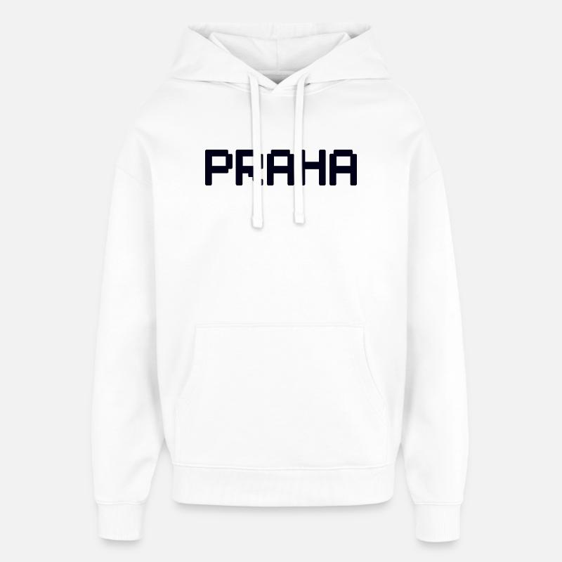 PRAHA Prague Prag - Sweat à capuche unisexe Stanley/Stella Oversized - blanc